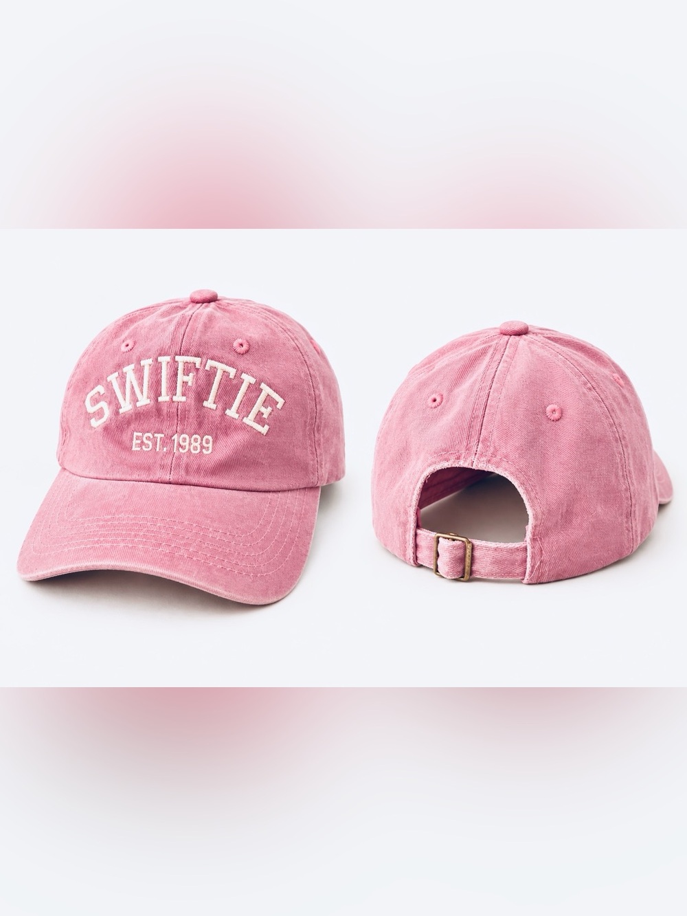Pink 'Swiftie EST. 1989' Embroidered Baseball Cap